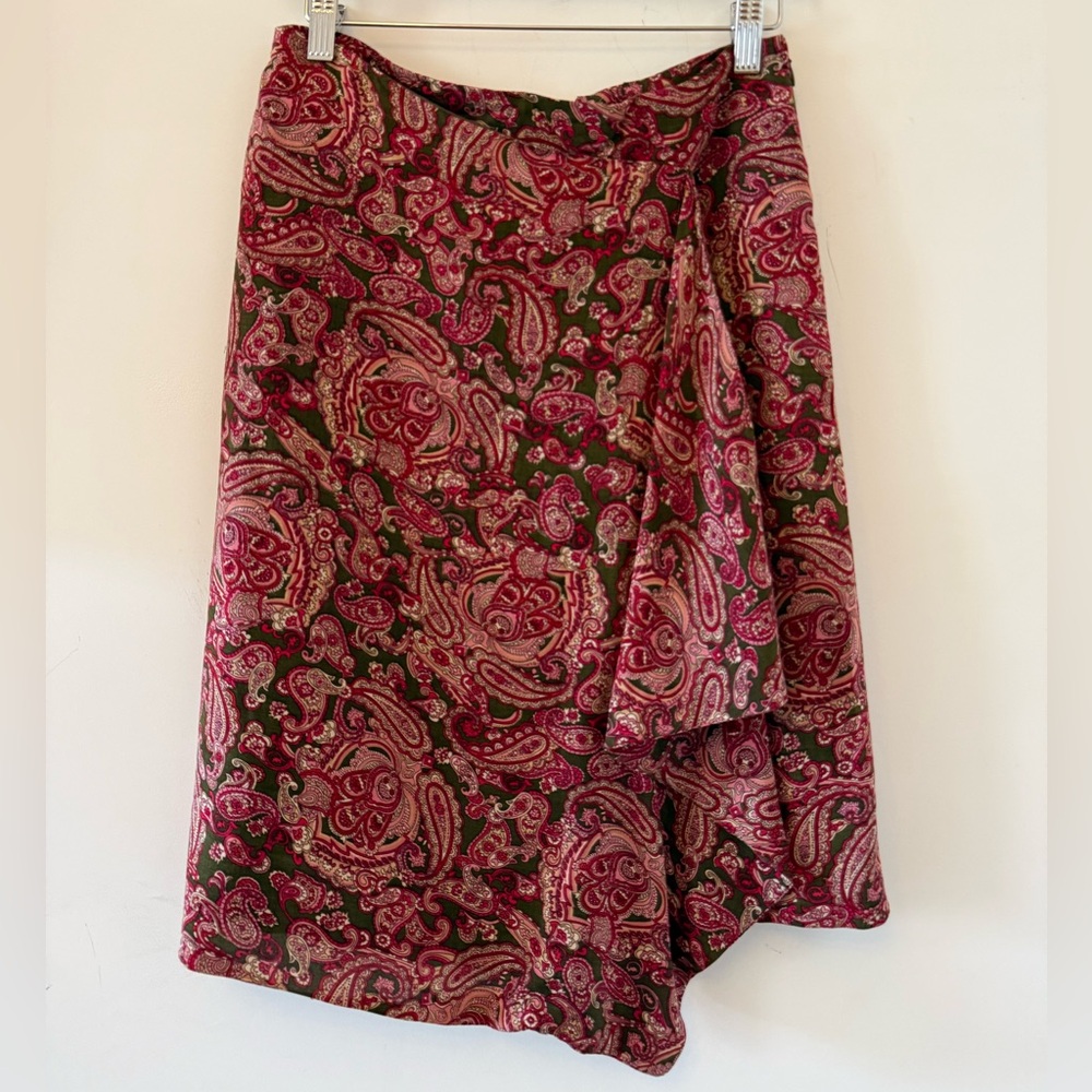 Asymmetrical Paisley Skirt